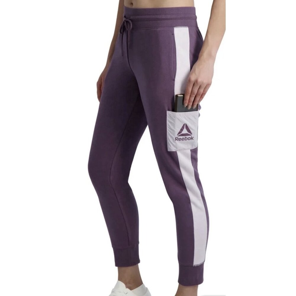 Reebok Women's Level Up Jogger with Woven Side Pocket Light Eggplant Color M/L